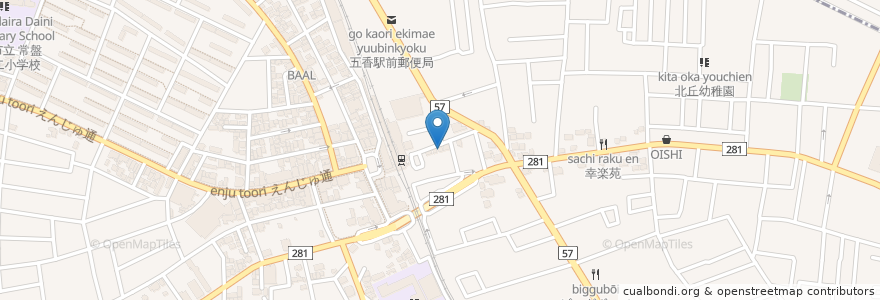 Mapa de ubicacion de Curry Cafe en Japon, Préfecture De Chiba, 松戸市.