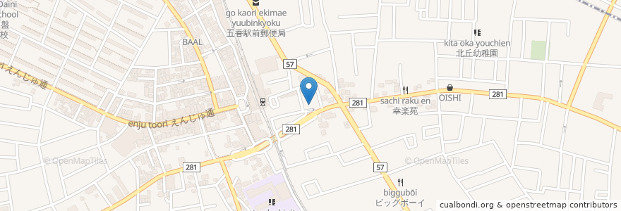 Mapa de ubicacion de 岩井歯科 en 日本, 千葉県, 松戸市.