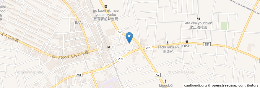 Mapa de ubicacion de City en Japonya, 千葉県, 松戸市.
