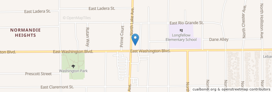 Mapa de ubicacion de Ralphs Gas Station en Amerika Syarikat, California, Los Angeles County, Pasadena.