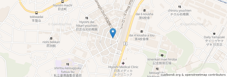 Mapa de ubicacion de もりや歯科医院 en Japonya, 神奈川県, 横浜市, 港北区.