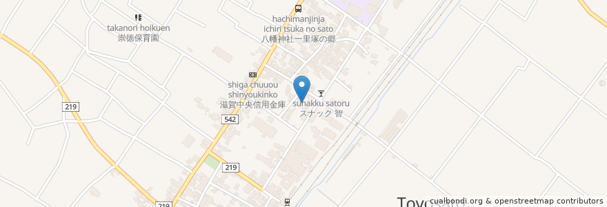 Mapa de ubicacion de 三羽鶴 en Giappone, Prefettura Di Shiga, 犬上郡, 豊郷町.