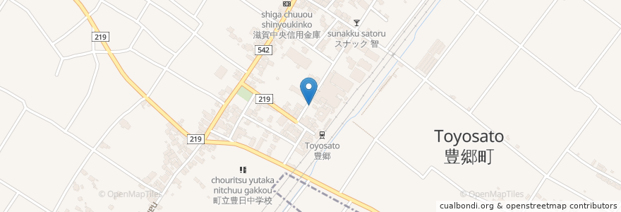 Mapa de ubicacion de おかず家 Mogu en 日本, 滋賀県/滋賀縣, 犬上郡, 豊郷町.