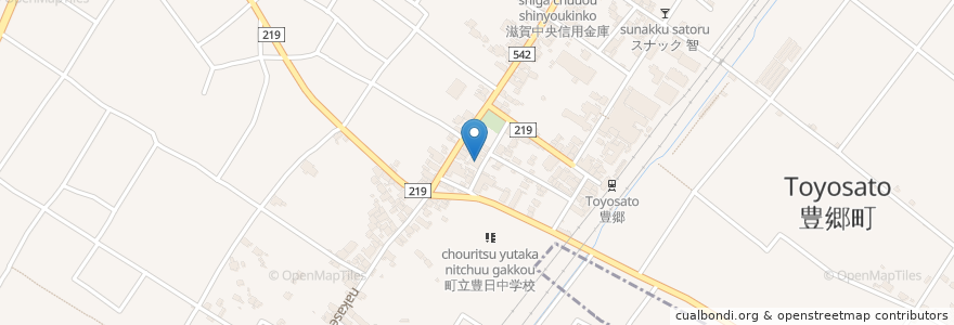 Mapa de ubicacion de 佛願寺 en ژاپن, 滋賀県, 犬上郡, 豊郷町.