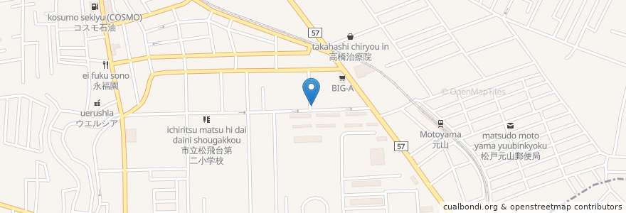 Mapa de ubicacion de リハプライドまつど en Japan, Chiba Prefecture, Matsudo.