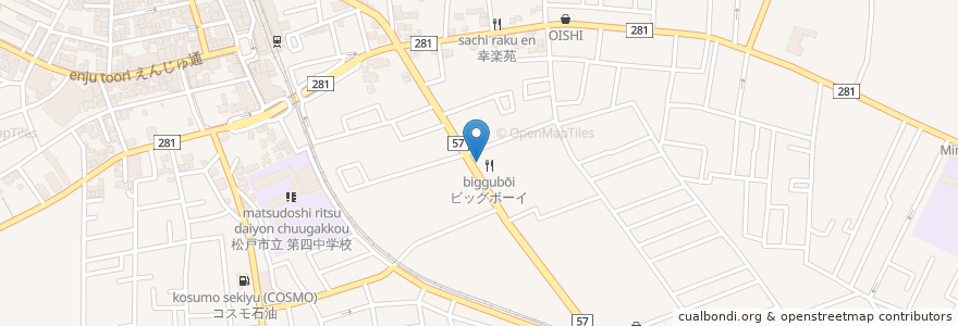 Mapa de ubicacion de MilkyWay en Japan, 千葉県, 松戸市.