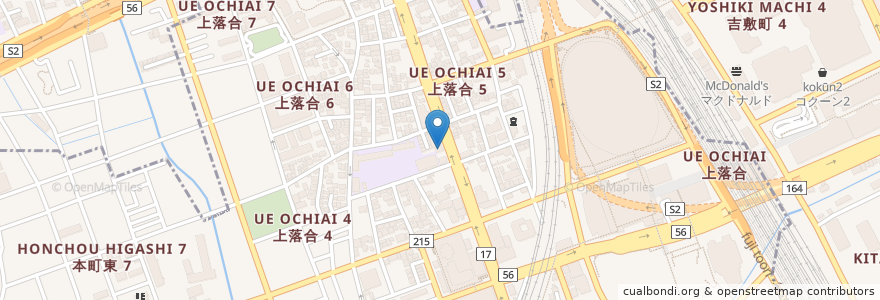 Mapa de ubicacion de 勝利軒食堂 en 日本, 埼玉県, さいたま市, 中央区, 大宮区.