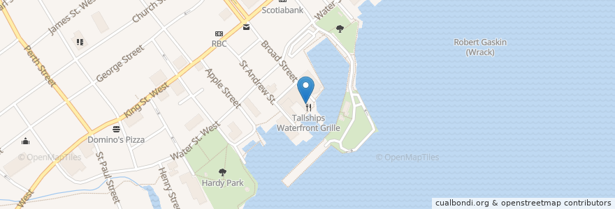 Mapa de ubicacion de Cones-Crepes & Cafe en Brockville, كندا.