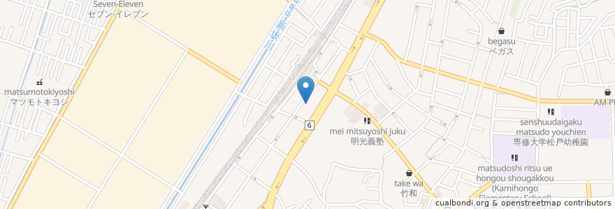 Mapa de ubicacion de Fine en ژاپن, 千葉県, 松戸市.