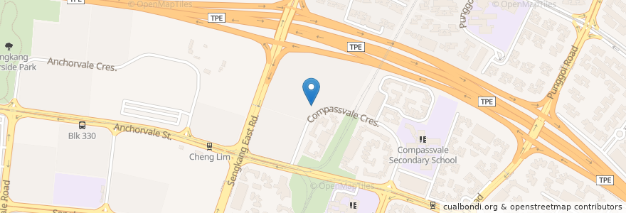 Mapa de ubicacion de Happy Hawkers Koufu en 싱가포르, Northeast.