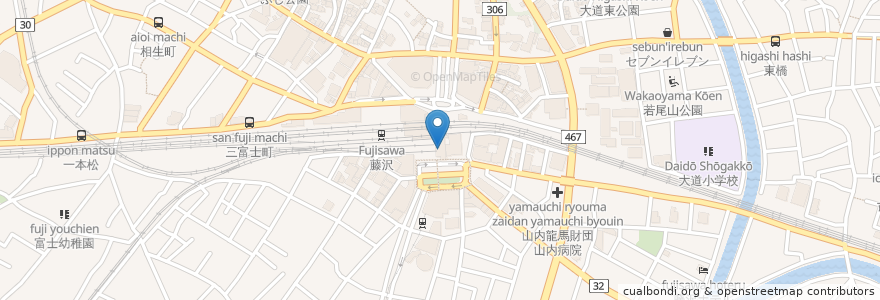 Mapa de ubicacion de 三井住友銀行 en Jepun, 神奈川県, 藤沢市.