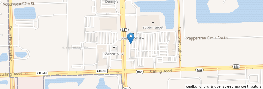 Mapa de ubicacion de Davie Modern Dentistry en Vereinigte Staaten Von Amerika, Florida, Broward County, Davie.