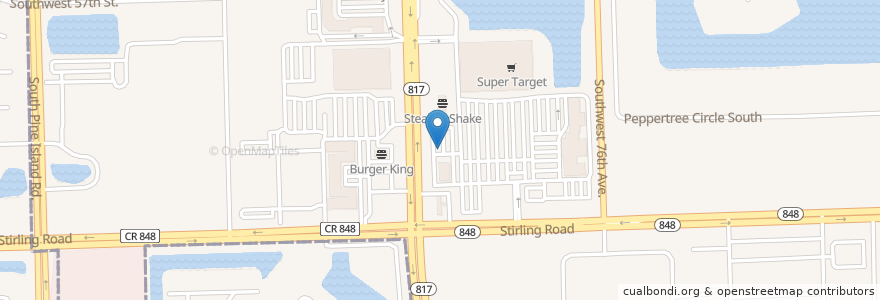 Mapa de ubicacion de Chipotle en United States, Florida, Broward County, Davie.