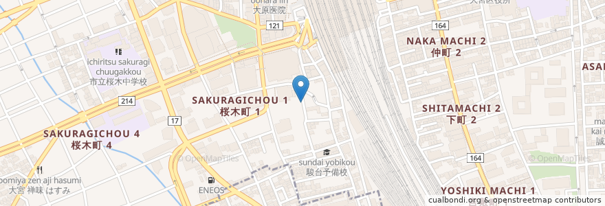 Mapa de ubicacion de わかば薬局大宮店 en Japón, Prefectura De Saitama, Saitama, Omiya.