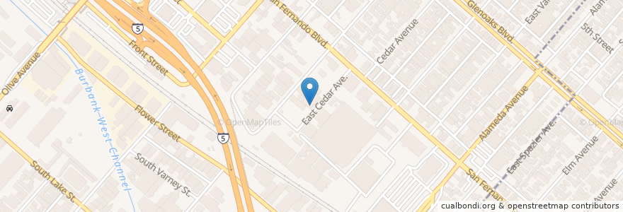 Mapa de ubicacion de Los Angeles Music Teachers en Amerika Birleşik Devletleri, Kaliforniya, Los Angeles County, Burbank.
