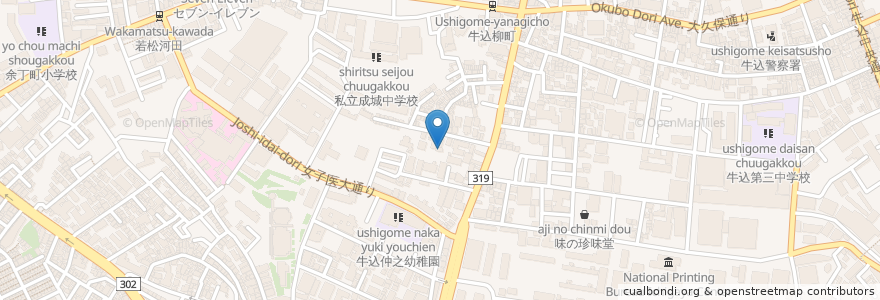 Mapa de ubicacion de 浄栄寺 en Giappone, Tokyo, Shinjuku.