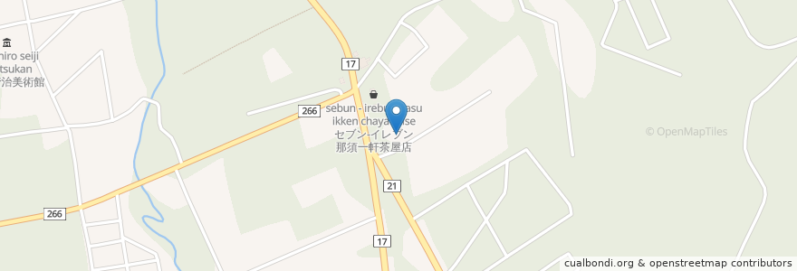 Mapa de ubicacion de 食事処 瑞穂蔵 en Jepun, 栃木県, 那須郡, 那須町.