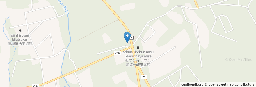 Mapa de ubicacion de 那須塩原警察署 那須交番 en Japón, Prefectura De Tochigi, 那須郡, 那須町.