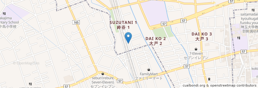 Mapa de ubicacion de 南よの虹保育園 en اليابان, 埼玉県, さいたま市, 桜区, 中央区.