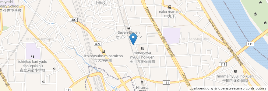 Mapa de ubicacion de wellcia en 일본, 가나가와현, 川崎市, 中原区.