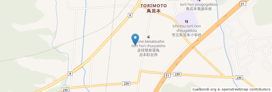 Mapa de ubicacion de 専宗寺 en Japão, 滋賀県, 彦根市.