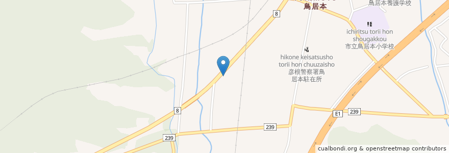 Mapa de ubicacion de 彦根トラックステーション en ژاپن, 滋賀県, 彦根市.