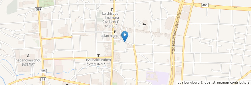 Mapa de ubicacion de 金刀毘羅神社 en Japan, Präfektur Nagano, 長野市.
