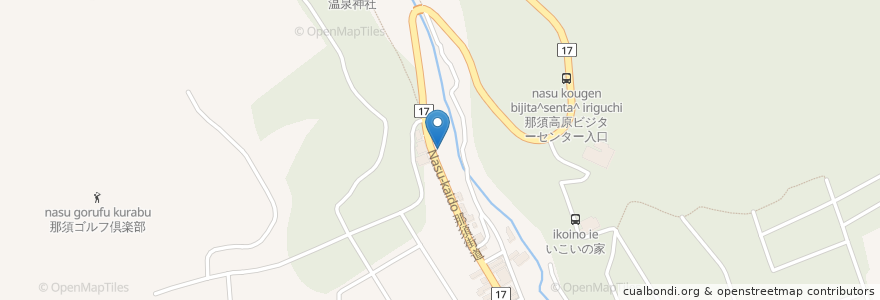 Mapa de ubicacion de 青木屋 en 일본, 도치기현, 那須郡, 那須町.