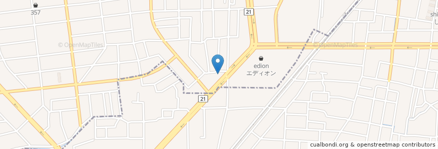 Mapa de ubicacion de ドミノ・ピザ en 日本, 冈山县, 冈山市, 南区, 北区.