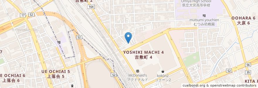 Mapa de ubicacion de 吉敷町自治会館 en Japonya, 埼玉県, さいたま市, 大宮区.