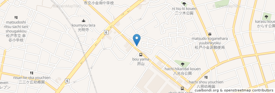Mapa de ubicacion de 肉蕎麦 時の声 en 日本, 千葉県, 松戸市.