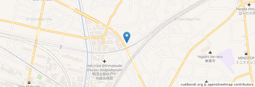 Mapa de ubicacion de Cosmo en Japão, 千葉県, 松戸市.