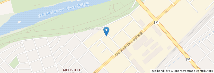 Mapa de ubicacion de 伏見稲荷神社 en Japan, Präfektur Hokkaido, 上川総合振興局, 旭川市.