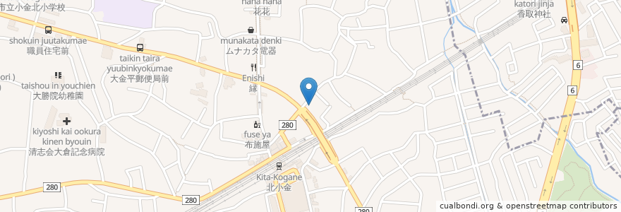 Mapa de ubicacion de Hotel A&B en 日本, 千葉県, 松戸市.