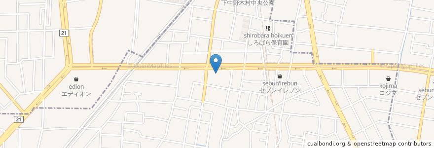 Mapa de ubicacion de プラザワン薬局 en Japón, Prefectura De Okayama, Okayama, 南区, 北区.