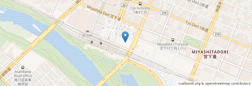 Mapa de ubicacion de ツルハドラッグ en Japan, 北海道, 上川総合振興局, 旭川市.