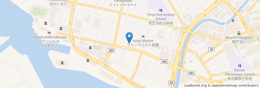 Mapa de ubicacion de ニッポンレンタカー那覇営業所 en Japonya, 沖縄県, 那覇市.