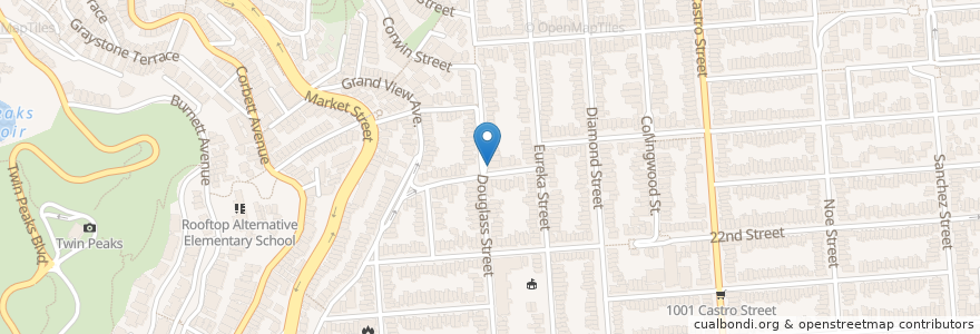 Mapa de ubicacion de Neighbor's Corner en 미국, 캘리포니아주, 샌프란시스코, 샌프란시스코.