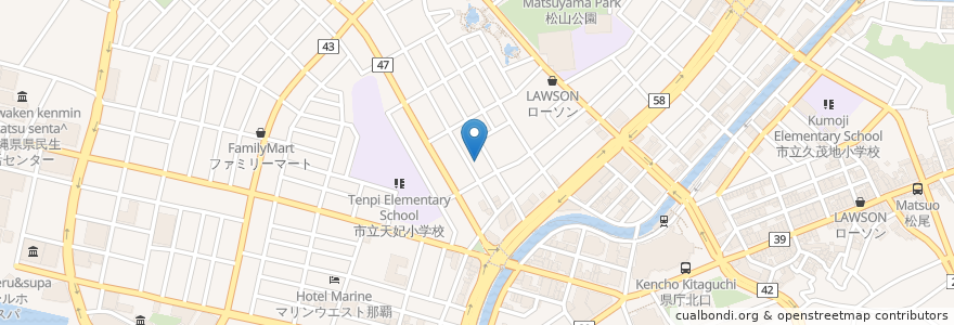 Mapa de ubicacion de タイムズカーレンタル那覇久米店 en 日本, 冲绳县/沖繩縣, 那霸市.
