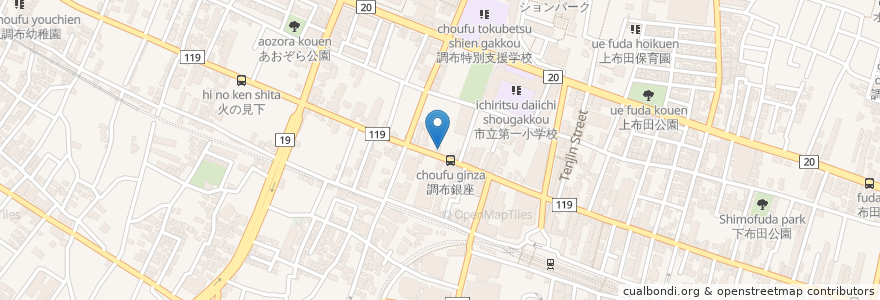 Mapa de ubicacion de Shun en ژاپن, 東京都, 調布市.