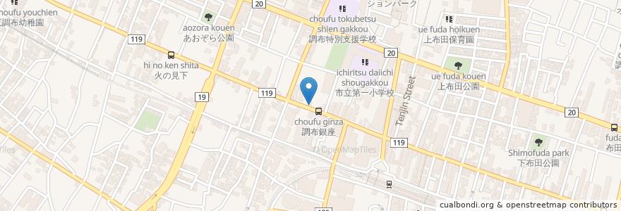 Mapa de ubicacion de Wachida en Japan, Tokyo, Chofu.