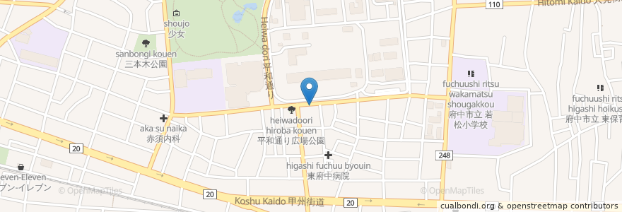 Mapa de ubicacion de Garage en 日本, 东京都/東京都, 府中市.