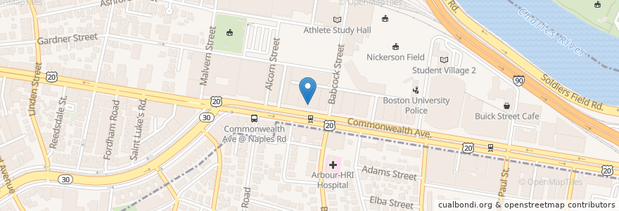 Mapa de ubicacion de The Balance Patch en Amerika Birleşik Devletleri, Massachusetts, Suffolk County, Boston.