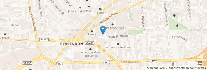 Mapa de ubicacion de South Block en Estados Unidos Da América, Virgínia, Arlington County, Arlington.
