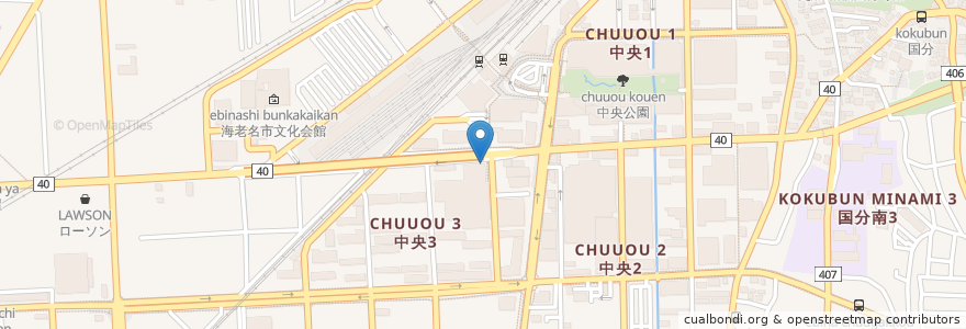 Mapa de ubicacion de 証明写真撮影機 en Japan, Präfektur Kanagawa, 海老名市.