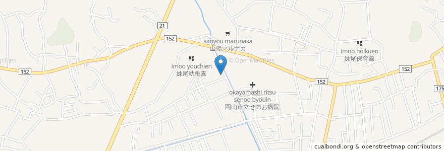 Mapa de ubicacion de サニーライフ en Japón, Prefectura De Okayama, Okayama, 南区.