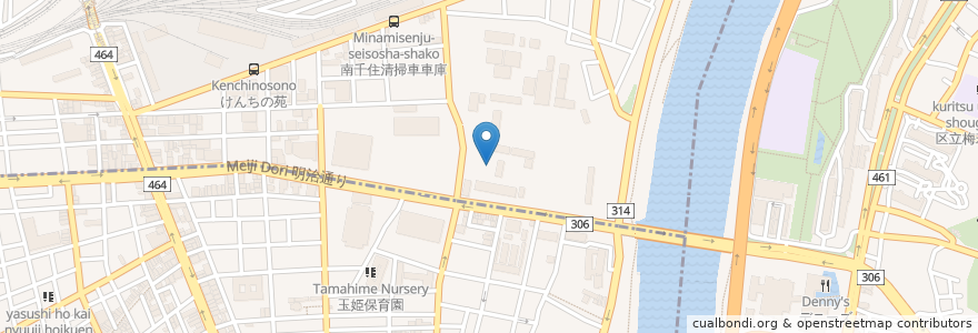 Mapa de ubicacion de 千住水素ステーション en Japan, Tokio.