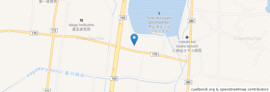 Mapa de ubicacion de こがね製麺所 en Japan, Kagawa Prefecture, Takamatsu.