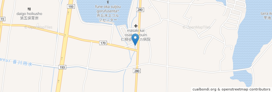 Mapa de ubicacion de 百十四銀行 en ژاپن, 香川県, 高松市.