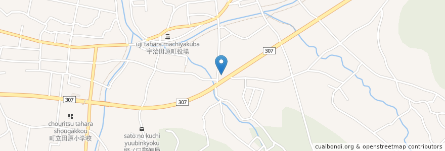 Mapa de ubicacion de 京都中央信用金庫 宇治田原支店 en Japan, Kyoto Prefecture, Tsuzuki County, Ujitawara.